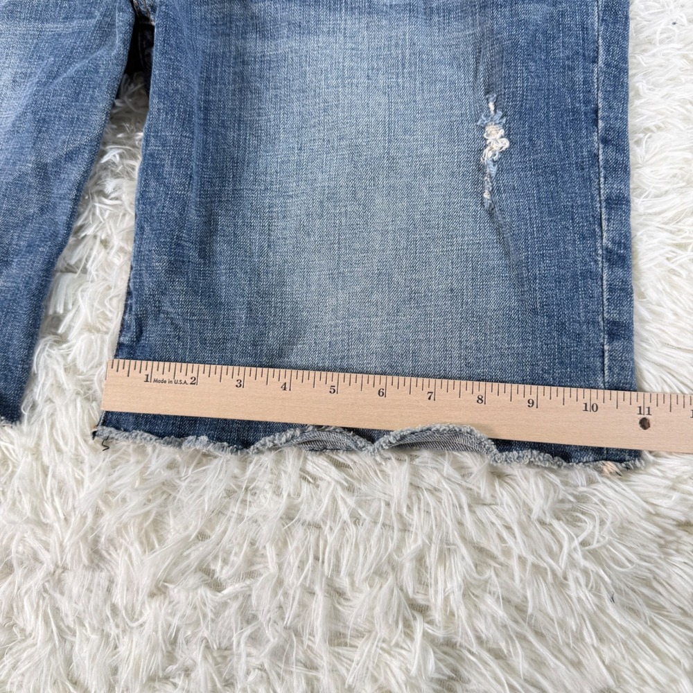 KUT From The Kloth Sophie Bermuda Distressed Denim Shorts Women's Size 16 Jorts - Picture 8 of 12